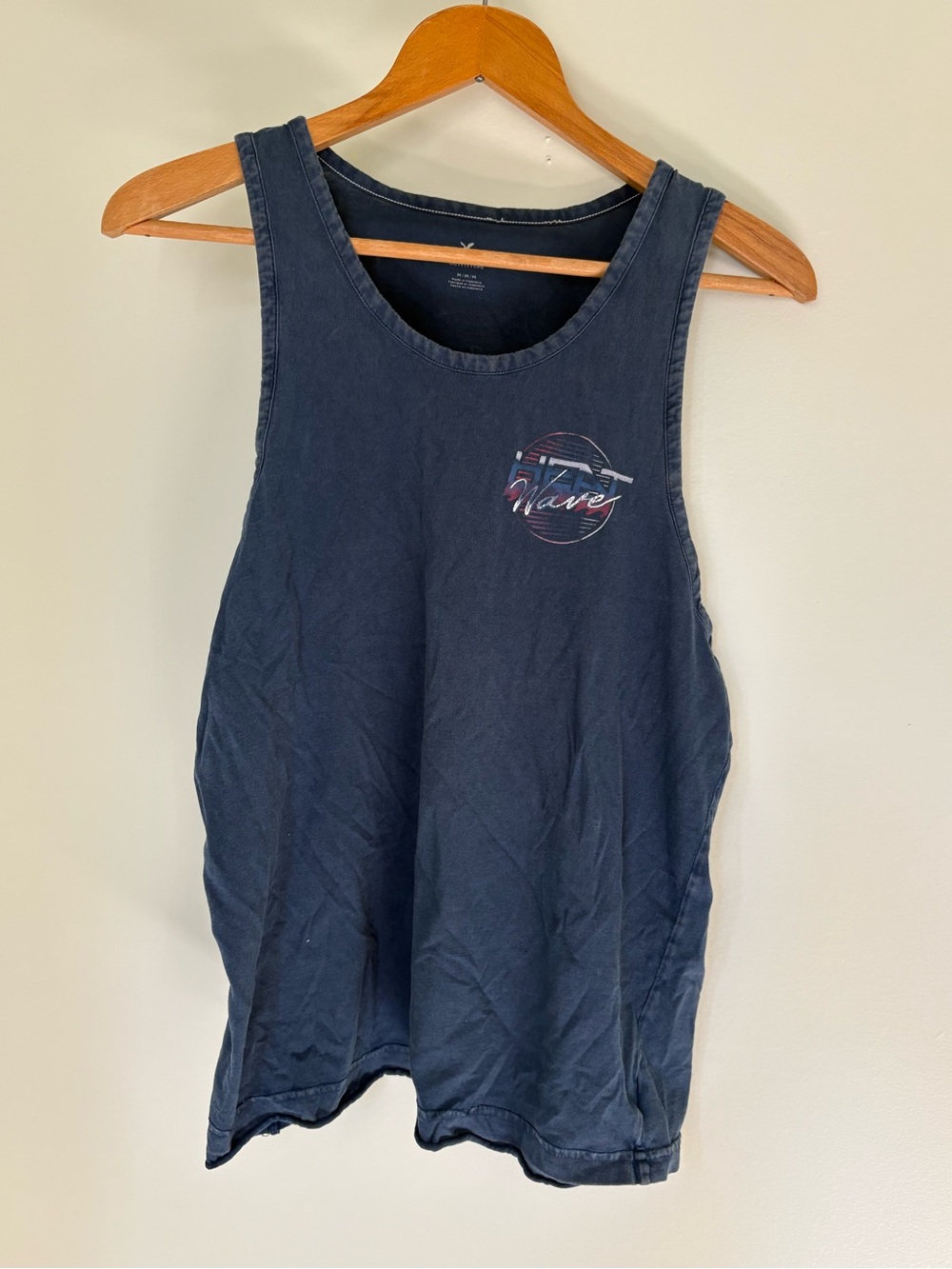 Graphic American Eagle 'heat Wave' Navy Tank Top